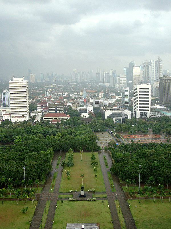 雅加达cityscape, Java -印度尼西亚